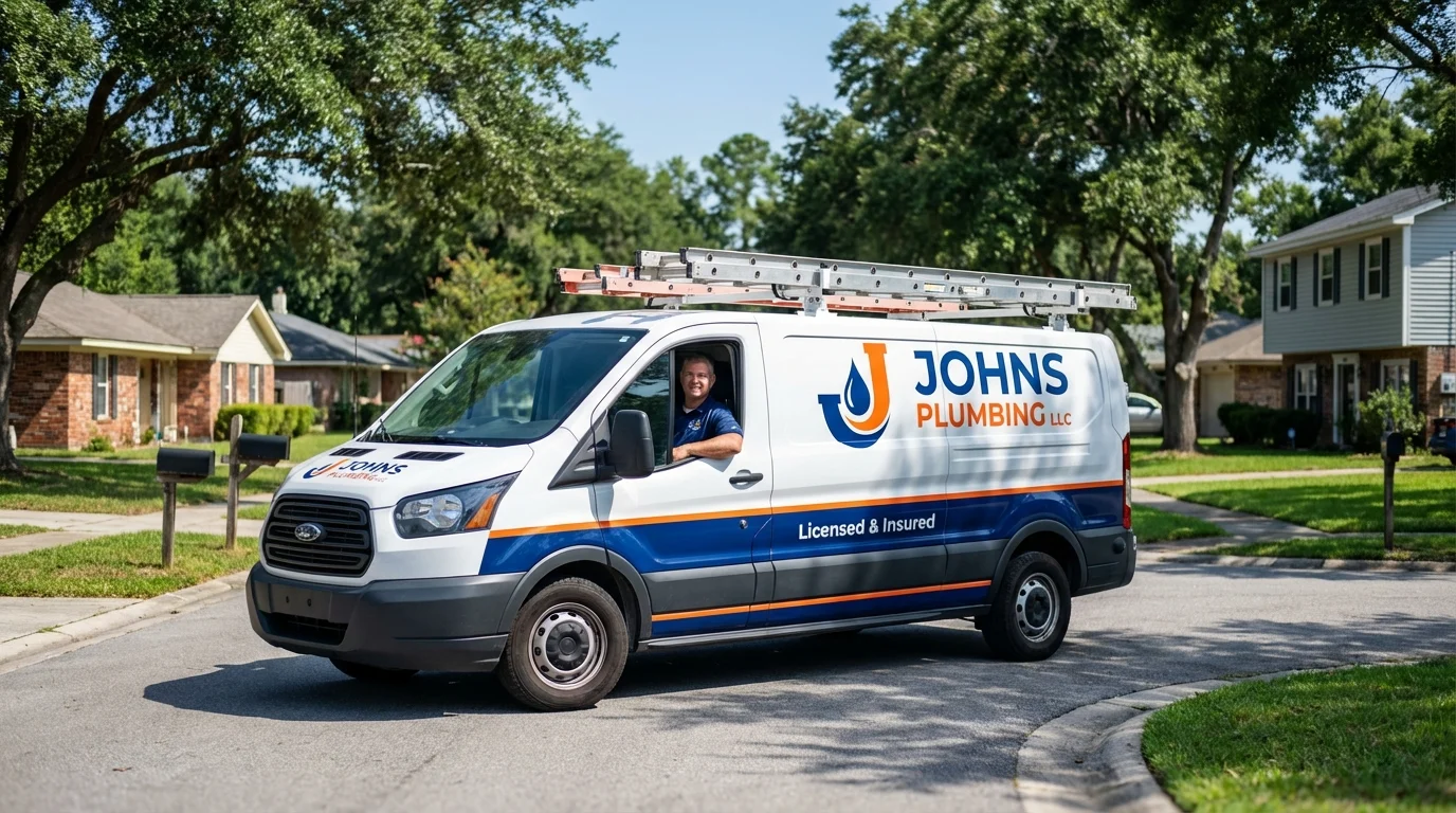 Johns Plumbing LLC service van in Napavine, WA