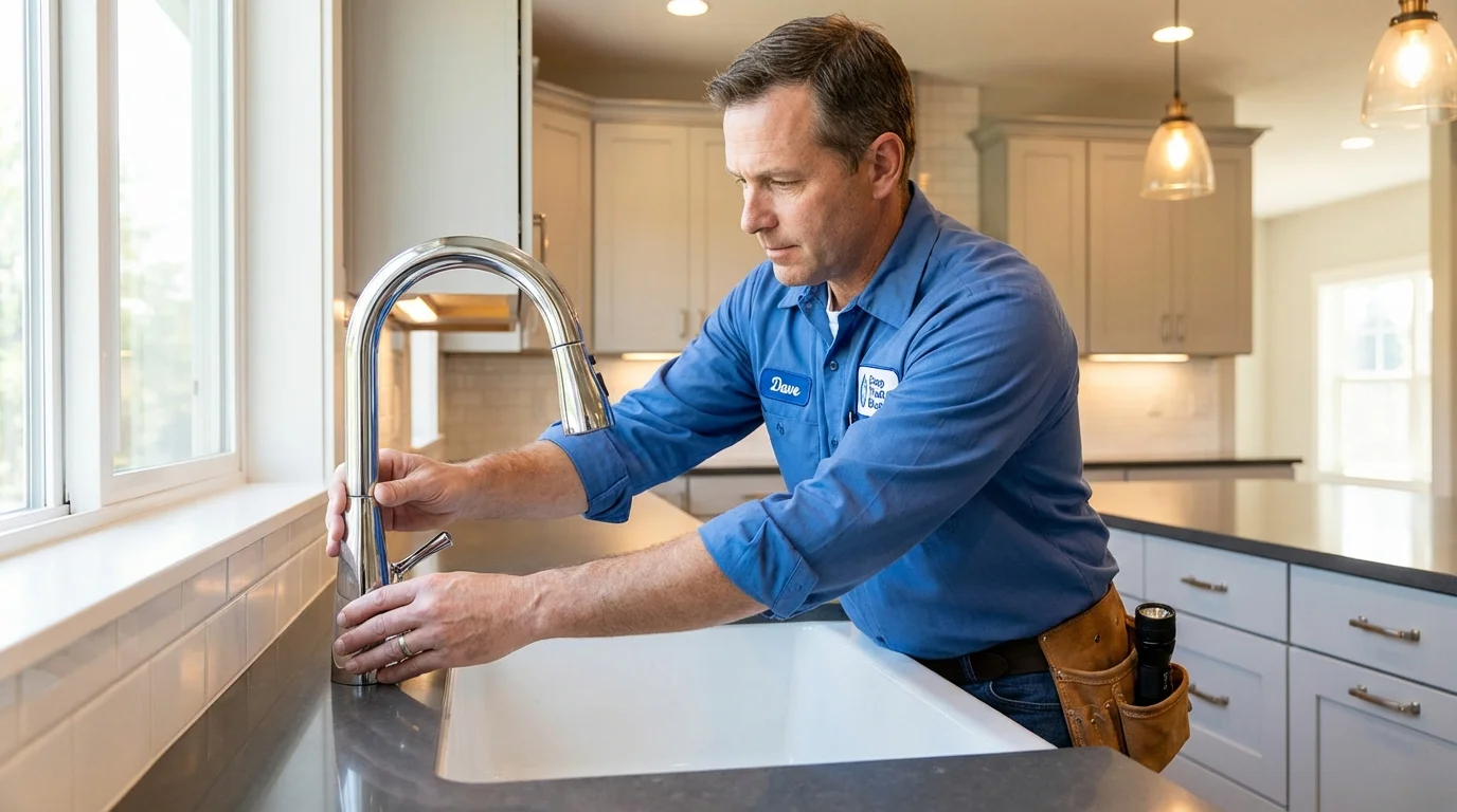Kitchen faucet installation by Johns Plumbing LLC in Napavine