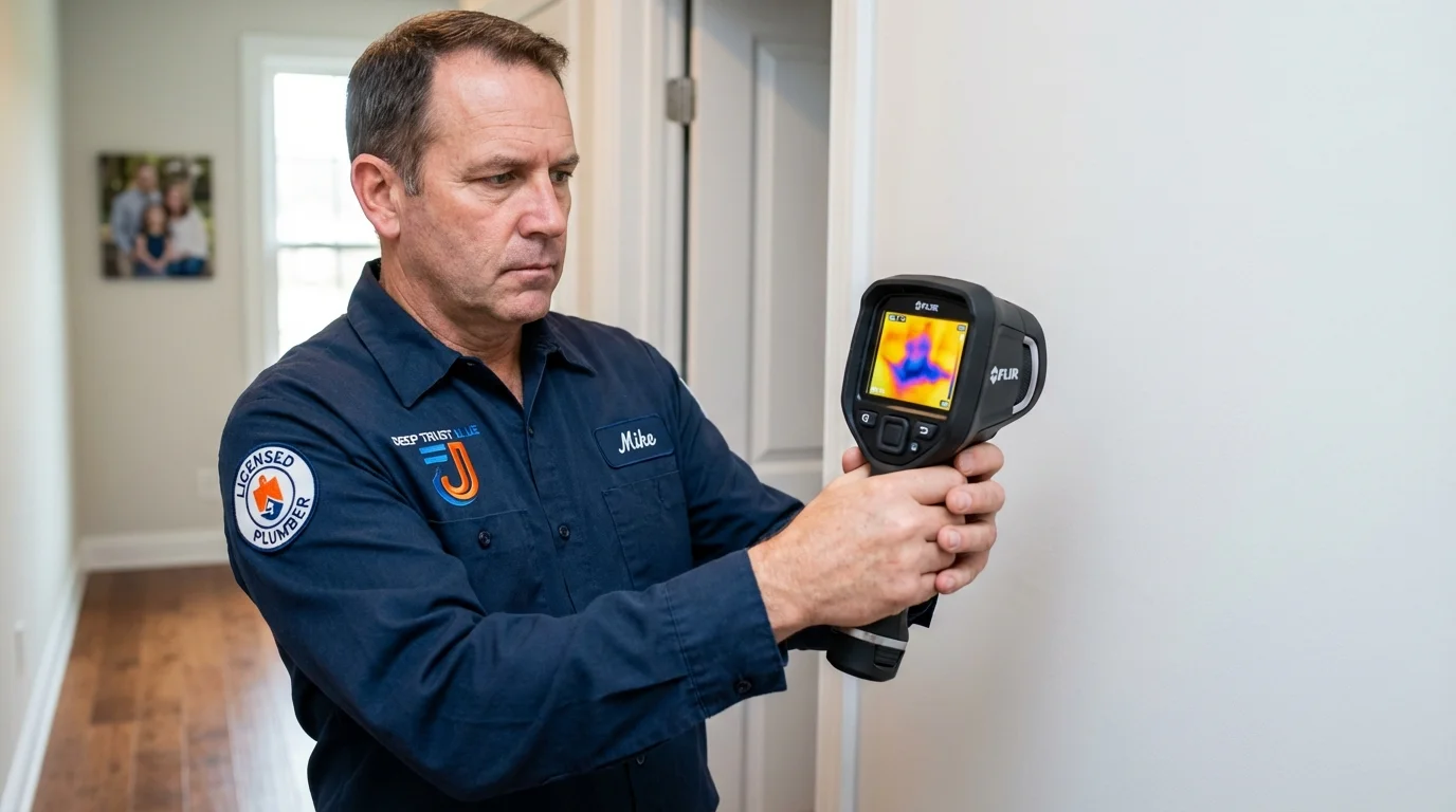 Thermal imaging leak detection by Johns Plumbing LLC in Napavine