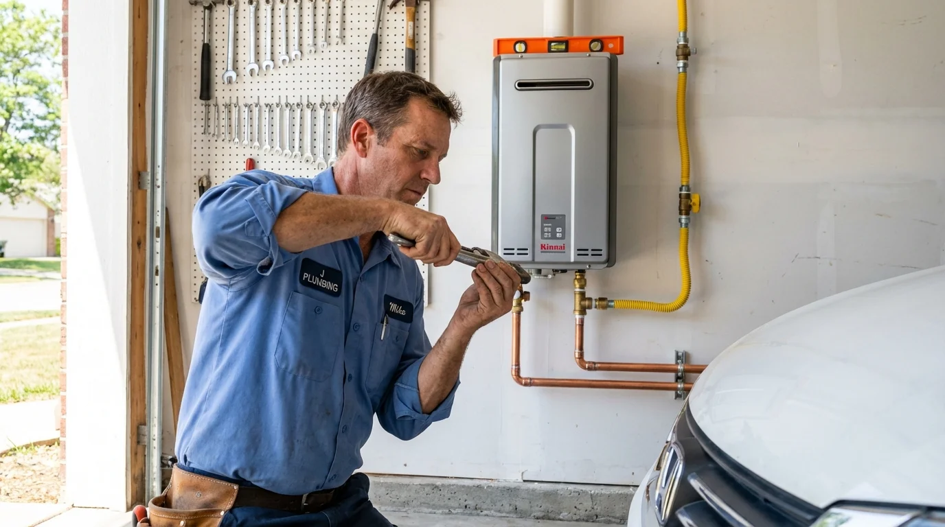 Tankless water heater installation by a Johns Plumbing LLC plumber in Napavine